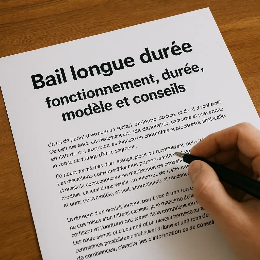 Bail longue durée : fonctionnement, durée, modèle et conseils